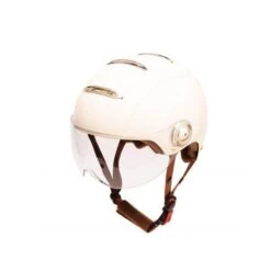Casque Urbain Jet Tandem Crème Avec Visière -Vélo Matériel Magasin casque urbain jet tandem creme avec visiere 2
