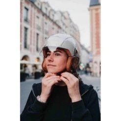 Casque Urbain Jet Tandem Crème Avec Visière -Vélo Matériel Magasin casque urbain jet tandem creme avec visiere 5