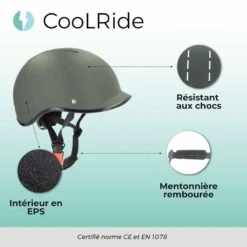 Casque Vélo Adulte 55-58 Cm Multisport Kaki Avec Visère Intégrée -Vélo Matériel Magasin casque velo adulte 55 58 cm multisport kaki avec visere integree 2