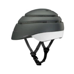 Casque Vélo Urbain Pliable / Trottinette (Helmet LOOP) Graphite-Blanc -Vélo Matériel Magasin casque velo urbain pliable trottinette helmet loop graphite blanc 1