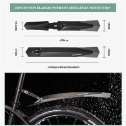 ROCKBROS Garde-boue De Vélo Garde-Boue VTT Avant Et Arrière Réglable En PP -Vélo Matériel Magasin garde boue de velo garde boue vtt avant et arriere reglable en pp 4
