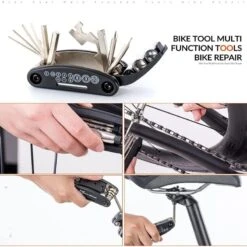 ROCKBROS Outil Multifonctions Velo Multitool 16 En 1 Noir -Vélo Matériel Magasin outil multifonctions velo multitool 16 en 1 noir 3