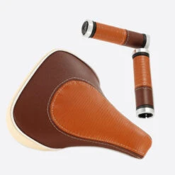 Selle Et Poignées En Cuir Pleine Fleur 'Arizona Caramelo'