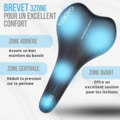 Selle Velo FREYA Confortable Fait Mains En ITALIE Technologie Brevetée 3ZONES -Vélo Matériel Magasin selle velo freya confortable fait mains en italie technologie brevetee 3zones 4