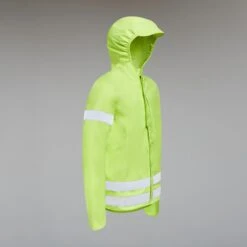 BTWIN VESTE VÉLO 500 ENFANT PLUIE JAUNE HAUTE VISIBILITÉ -Vélo Matériel Magasin veste velo 500 enfant pluie jaune haute visibilite 3