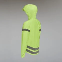 BTWIN VESTE VÉLO 500 ENFANT PLUIE JAUNE HAUTE VISIBILITÉ -Vélo Matériel Magasin veste velo 500 enfant pluie jaune haute visibilite 4